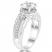 1.20 ct Ladies Round Cut Diamond Semi Mounting Engagement Ring in 14 kt White Gold
